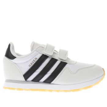 ADIDAS WHITE & BLACK HAVEN TODDLER TRAINERS ADIDAS WHITE & BLACK HAVEN TODDLER TRAINERS