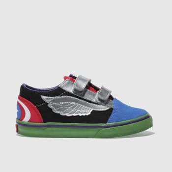 VANS BLACK & SILVER OLD SKOOL MARVEL AVENGERS TRAINERS TODDLER VANS BLACK & SILVER OLD SKOOL MARVEL AVENGERS TRAINERS TODDLER