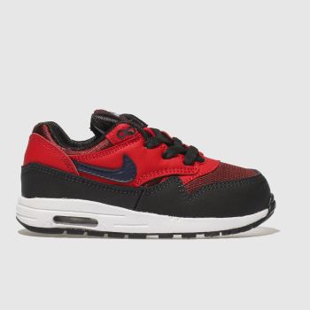 NIKE RED AIR MAX 1 TRAINERS TODDLER NIKE RED AIR MAX 1 TRAINERS TODDLER