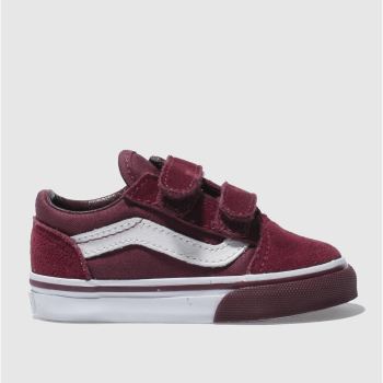 VANS BURGUNDY OLD SKOOL V TRAINERS TODDLER VANS BURGUNDY OLD SKOOL V TRAINERS TODDLER