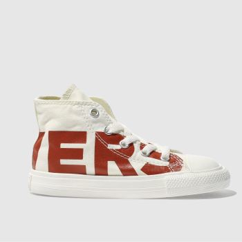 CONVERSE NATURAL ALL STAR HI WORDMARK TRAINERS TODDLER CONVERSE NATURAL ALL STAR HI WORDMARK TRAINERS TODDLER