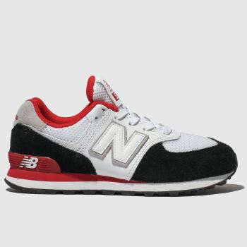 new balance white & black 574 trainers junior new balance white & black 574 trainers junior