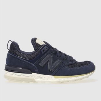 NEW BALANCE NAVY 574 SPORT TRAINERS JUNIOR NEW BALANCE NAVY 574 SPORT TRAINERS JUNIOR