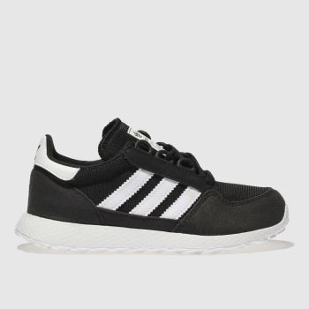 ADIDAS BLACK & WHITE FOREST GROVE TRAINERS JUNIOR ADIDAS BLACK & WHITE FOREST GROVE TRAINERS JUNIOR