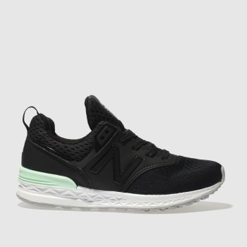 NEW BALANCE BLACK 574 SPORT TRAINERS JUNIOR NEW BALANCE BLACK 574 SPORT TRAINERS JUNIOR
