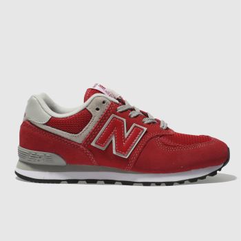 NEW BALANCE RED 574 TRAINERS JUNIOR NEW BALANCE RED 574 TRAINERS JUNIOR