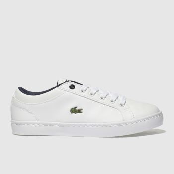 LACOSTE WHITE STRAIGHTSET TRAINERS JUNIOR LACOSTE WHITE STRAIGHTSET TRAINERS JUNIOR