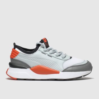 puma white & grey rs-0 smart trainers junior puma white & grey rs-0 smart trainers junior