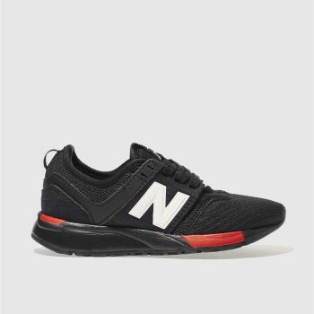 NEW BALANCE BLACK & RED 247 TRAINERS JUNIOR NEW BALANCE BLACK & RED 247 TRAINERS JUNIOR