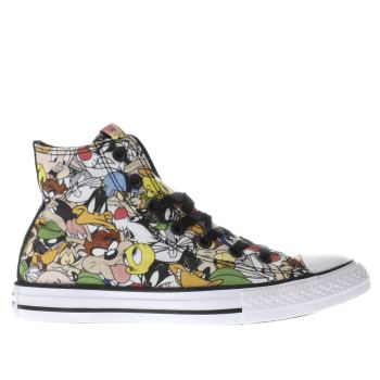 CONVERSE BLACK & GREEN LOONEY TUNES HI JUNIOR TRAINERS CONVERSE BLACK & GREEN LOONEY TUNES HI JUNIOR TRAINERS