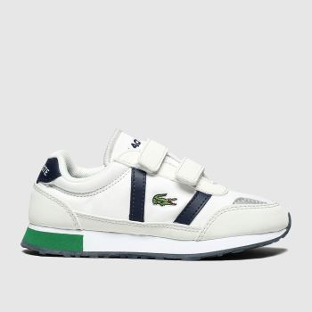 lacoste white & navy partner trainers junior lacoste white & navy partner trainers junior