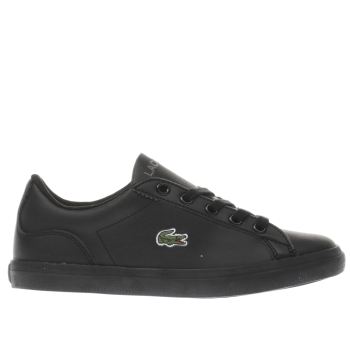 LACOSTE BLACK LEROND JUNIOR TRAINERS LACOSTE BLACK LEROND JUNIOR TRAINERS