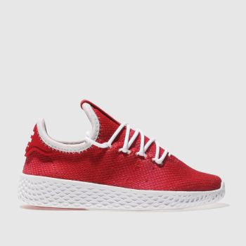 ADIDAS RED TENNIS PHARRELL HU HOLI TRAINERS JUNIOR ADIDAS RED TENNIS PHARRELL HU HOLI TRAINERS JUNIOR