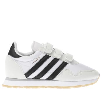 ADIDAS WHITE & BLACK HAVEN JUNIOR TRAINERS ADIDAS WHITE & BLACK HAVEN JUNIOR TRAINERS
