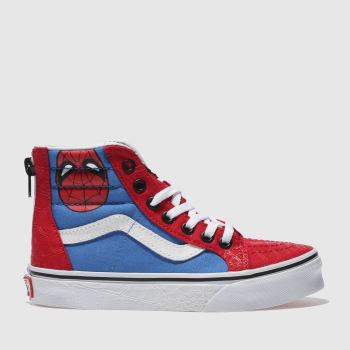 VANS RED SK8-HI ZIP MARVEL SPIDER-MAN TRAINERS JUNIOR VANS RED SK8-HI ZIP MARVEL SPIDER-MAN TRAINERS JUNIOR
