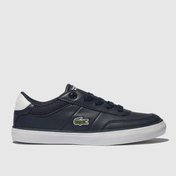 lacoste navy & white court-master trainers junior lacoste navy & white court-master trainers junior