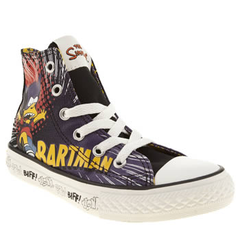 kids converse multi bartman trainers kids converse multi bartman trainers