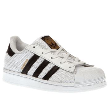 adidas superstar junior black and white
