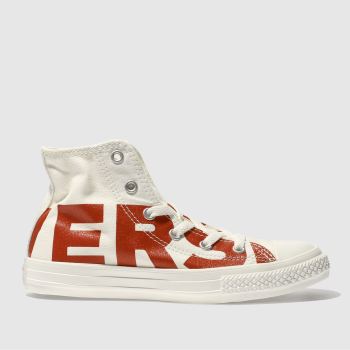 CONVERSE NATURAL ALL STAR HI WORDMARK TRAINERS JUNIOR CONVERSE NATURAL ALL STAR HI WORDMARK TRAINERS JUNIOR