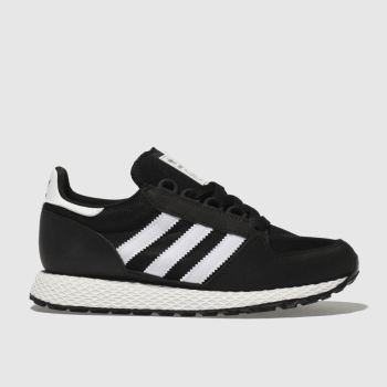 ADIDAS BLACK & WHITE FOREST GROVE TRAINERS YOUTH ADIDAS BLACK & WHITE FOREST GROVE TRAINERS YOUTH