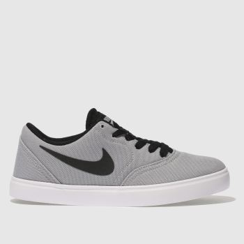NIKE SB LIGHT GREY CHECK CANVAS TRAINERS YOUTH NIKE SB LIGHT GREY CHECK CANVAS TRAINERS YOUTH