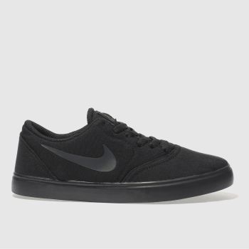 NIKE SB BLACK CHECK CANVAS TRAINERS YOUTH NIKE SB BLACK CHECK CANVAS TRAINERS YOUTH