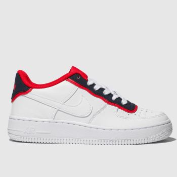 nike white & navy air force 1 trainers youth nike white & navy air force 1 trainers youth