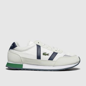 lacoste white & navy partner trainers youth lacoste white & navy partner trainers youth