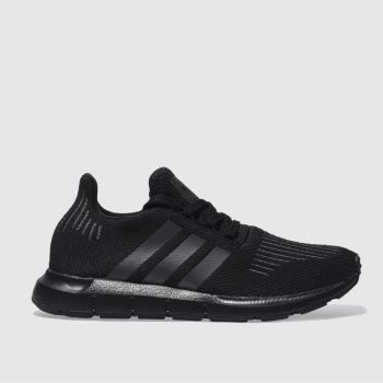 ADIDAS BLACK & GREY SWIFT RUN TRAINERS YOUTH ADIDAS BLACK & GREY SWIFT RUN TRAINERS YOUTH