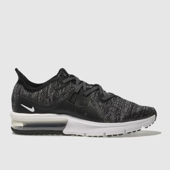 NIKE BLACK & WHITE AIR MAX SEQUENT 3 TRAINERS YOUTH NIKE BLACK & WHITE AIR MAX SEQUENT 3 TRAINERS YOUTH