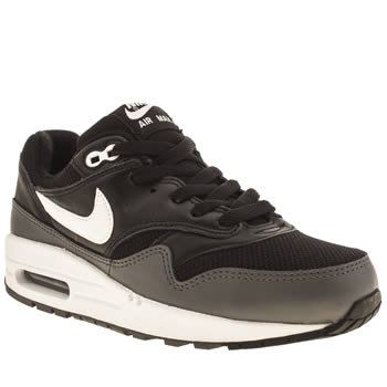 kids nike black & white air max 1 trainers kids nike black & white air max 1 trainers