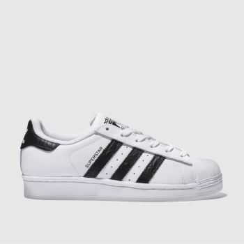 ADIDAS WHITE & BLACK SUPERSTAR YOUTH TRAINERS ADIDAS WHITE & BLACK SUPERSTAR YOUTH TRAINERS