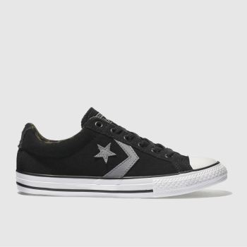 CONVERSE BLACK & GREY STAR PLAYER OX TRAINERS YOUTH CONVERSE BLACK & GREY STAR PLAYER OX TRAINERS YOUTH