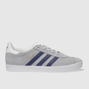 ADIDAS GREY & NAVY GAZELLE TRAINERS YOUTH ADIDAS GREY & NAVY GAZELLE TRAINERS YOUTH