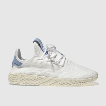ADIDAS WHITE & BLUE PHARRELL WILLIAMS TENNIS HU TRAINERS YOUTH ADIDAS WHITE & BLUE PHARRELL WILLIAMS TENNIS HU TRAINERS YOUTH