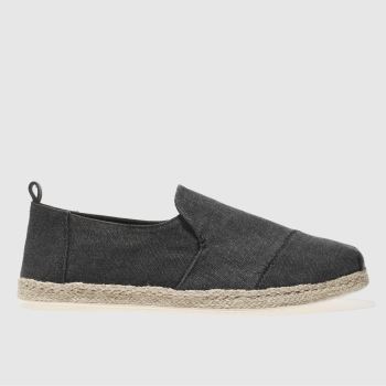 TOMS BLACK DECONSTRUCTED ALPARGATA SHOES TOMS BLACK DECONSTRUCTED ALPARGATA SHOES