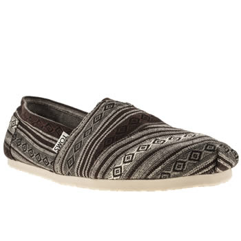 mens toms black & grey classic nepal shoes mens toms black & grey classic nepal shoes