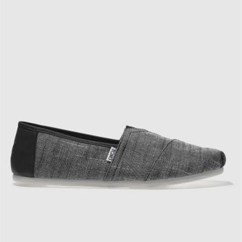 TOMS BLACK & GREY CLASSIC SHOES TOMS BLACK & GREY CLASSIC SHOES