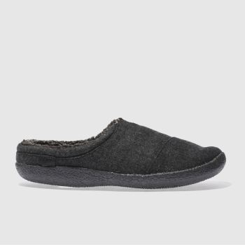 TOMS BLACK & GREY BERKELEY SLIPPER SLIPPERS TOMS BLACK & GREY BERKELEY SLIPPER SLIPPERS