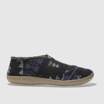 TOMS NAVY & BLACK HOUSE SLIPPER SLIPPERS TOMS NAVY & BLACK HOUSE SLIPPER SLIPPERS