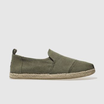 TOMS KHAKI DECONSTRUCTED ALPARGATA SHOES TOMS KHAKI DECONSTRUCTED ALPARGATA SHOES