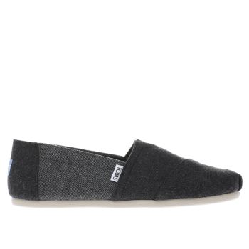 TOMS BLACK & GREY SEASONAL CLASSIC SHOES TOMS BLACK & GREY SEASONAL CLASSIC SHOES