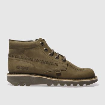 KICKERS KHAKI KICK HI BOOTS KICKERS KHAKI KICK HI BOOTS