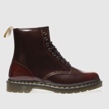 DR MARTENS BURGUNDY VEGAN 1460 8-EYE BOOTS DR MARTENS BURGUNDY VEGAN 1460 8-EYE BOOTS