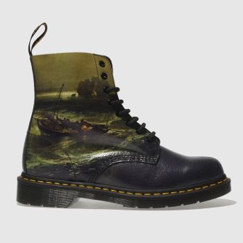 DR MARTENS BLACK & GREEN FISHERMAN 1460 PASCAL BOOTS DR MARTENS BLACK & GREEN FISHERMAN 1460 PASCAL BOOTS