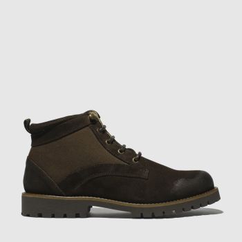SCHUH DARK BROWN COMMANDER MIX BOOTS SCHUH DARK BROWN COMMANDER MIX BOOTS