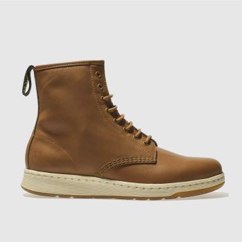 DR MARTENS TAN NEWTON 8 EYE BOOTS DR MARTENS TAN NEWTON 8 EYE BOOTS