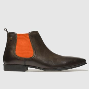 BASE LONDON BROWN & ORANGE WEAVER BOOTS BASE LONDON BROWN & ORANGE WEAVER BOOTS