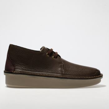 CLARKS ORIGINALS DARK BROWN OSWYN MID SHOES CLARKS ORIGINALS DARK BROWN OSWYN MID SHOES
