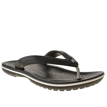 mens crocs black & white crocband flip sandals mens crocs black & white crocband flip sandals